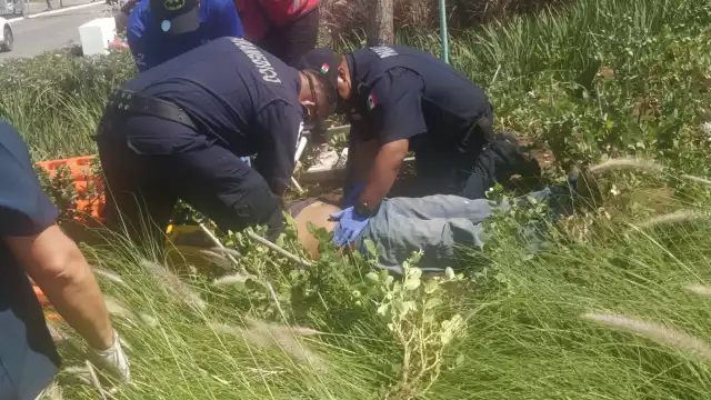 El hombre terminó con fractura en las costillas