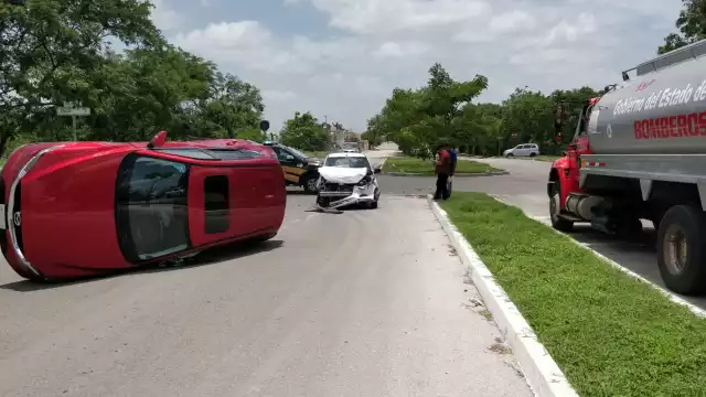 El Spark quedó con el frente destrozado