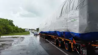 Los cuatro vagones del Tren Maya van hacia Cancún