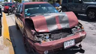 Percance en avenida Maestros Campechanos moviliza a Policía Estatal