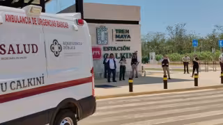 El simulacro se realizó en la estación Calkiní del Tren Maya.
