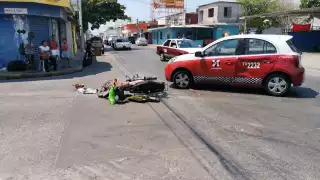 La motociclista se dirigía hacia su área de trabajo