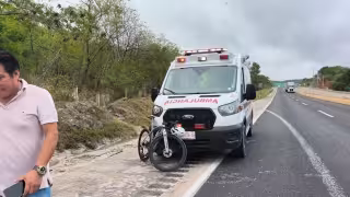 Accidente por lodo acumulado deja hombre con fractura