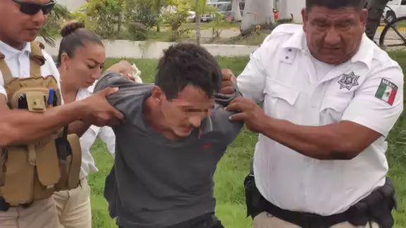El hombre fue trasladado a la Fiscalía de Ciudad del Carmen