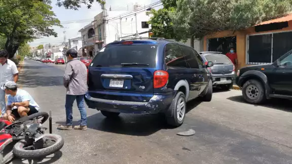 El hombre de la tercera edad fue trasladado al Ministerio Público de Ciudad del Carmen tras atropellar a un motociclista