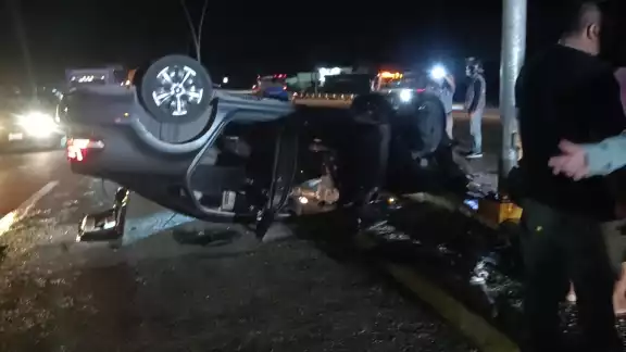 Accidente vial en el tramo federal del periférico Pablo García y Montilla