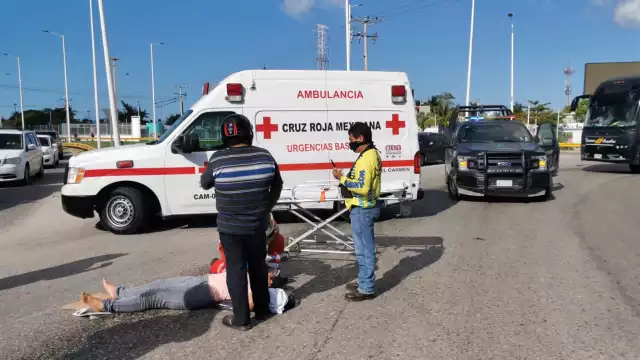 La mujer terminó lesionada