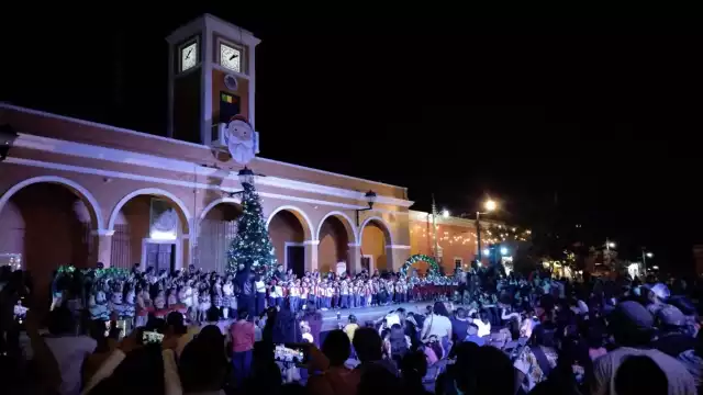 El árbol navideño fue encendido a la cuenta regresiva de 10