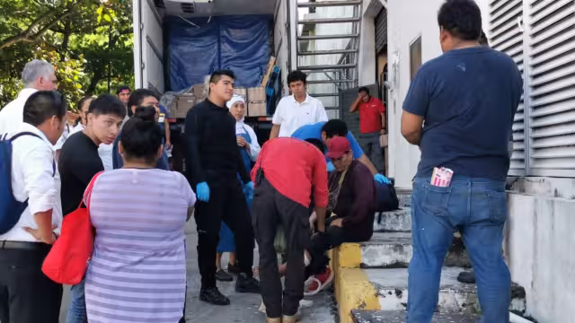 El hombre fue trasladado a un hospital para su atención médica