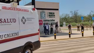 Sorprende a pasajeros primer simulacro en la estación del Tren Maya de Calkiní en Campeche