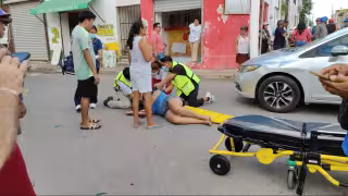 Menor se vuela el alto y sufre fuertes lesiones tras choque en Calkiní