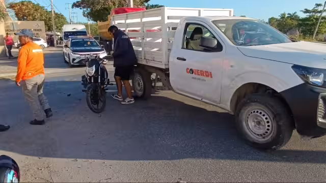 Motociclista resulta herido tras choque en Colosio y Héroe de Nacozari