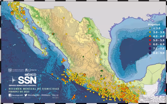 El Servicio Sismológico Nacional registró más de 4 mil sismos en lo que va del 2023