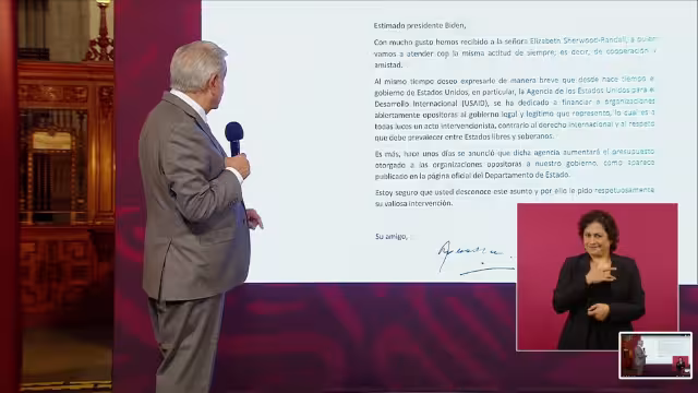 AMLO envía carta a Joe Biden acusando intervencionismo de la USAID