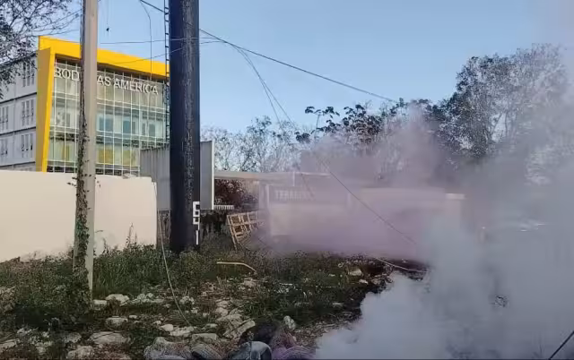 El incidente provocó un conato de incendio por el daño a los cables.