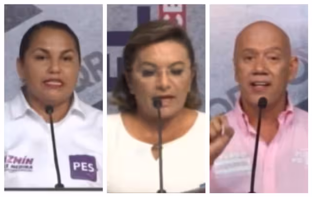 Este primer ejercicio se realizó sólo con tres de los siete candidatos por la presidencia municipal de Puerto Morelos