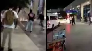 Según testigos, la pelea se dio enfrente de turistas y elementos de la Guardia Nacional