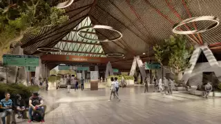 El fonatur muestra una representación en 3D de cómo podrían verse terminados los paraderos del Tren Maya