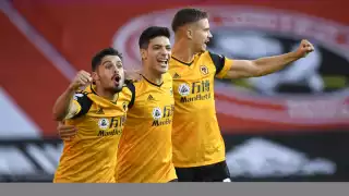 Raúl Jiménez anota en la victoria del Wolverhampton contra Sheffield (Reuters)