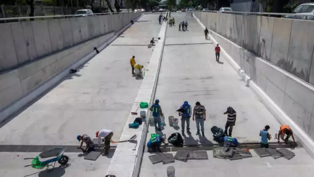 Comerciantes esperan que con estos trabajos no se vuelva a inundar esta obra