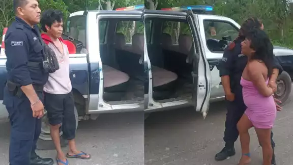 Automovilistas dieron parte de esta pelea campal que llegó hasta el monte