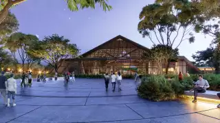 Su arquitectura está inspirada en el arte antiguo y arquitectura vernácula