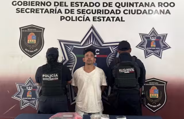 El sujeto fue puesto a disposición de la Fiscalía Especializada en Combate al Delito de Narcomenudeo.