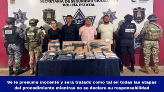 Detienen a 11 personas presuntamente armadas y con drogas en Cancún
