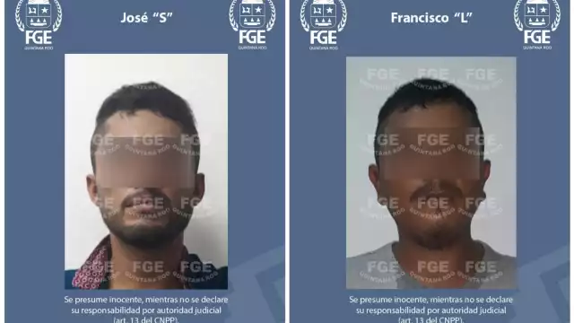 Los hombres fueron detenidos en flagrancia y con dos armas de fuego calibre 9 mm Foto: FGE