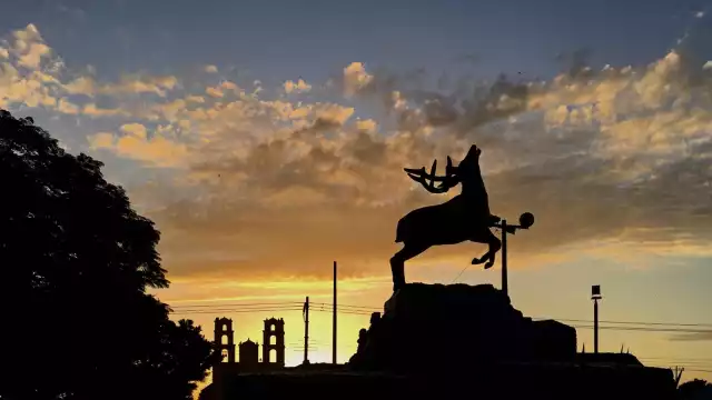 En el centro se yergue un astado, especie que honraban los mayas ancestrales