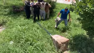 Trabajador cae junto con un poste y termina lesionado en Kalá, Campeche