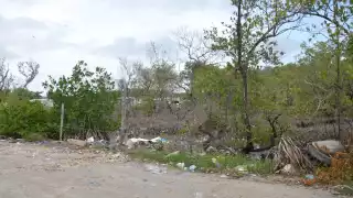 En la Península de Atasta se puede observar a lo largo de la carretera basureros clandestinos