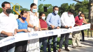 También se inauguró el nuevo parque principal de esta comisaría ubicada al Norte de Mérida
