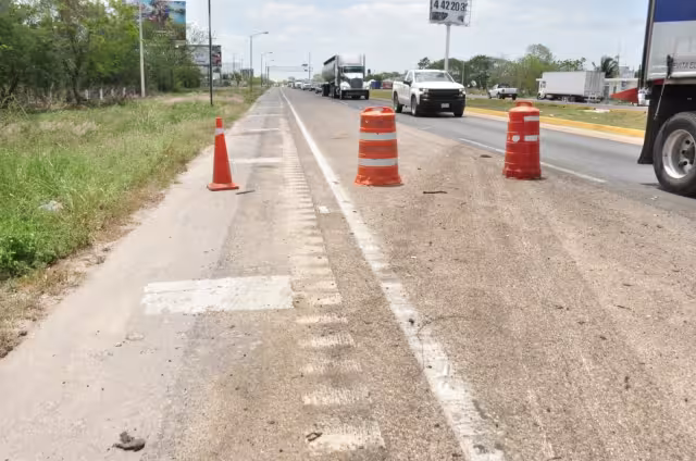 Durante las jornadas de conservación se colocarán señalamientos de protección de obra en la carretera Mérida-Progreso