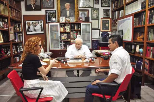 En las oficinas del Por Esto!, Fernando Vázquez Rosas, director de Comunicación del Fondo Nacional de Fomento al Turismo, habló de los avances del Tren Maya