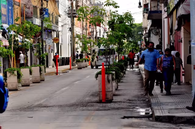 Entre las medidas que se implementaron en el Plan de Movilidad fue colocar maceteros y reubicar paraderos