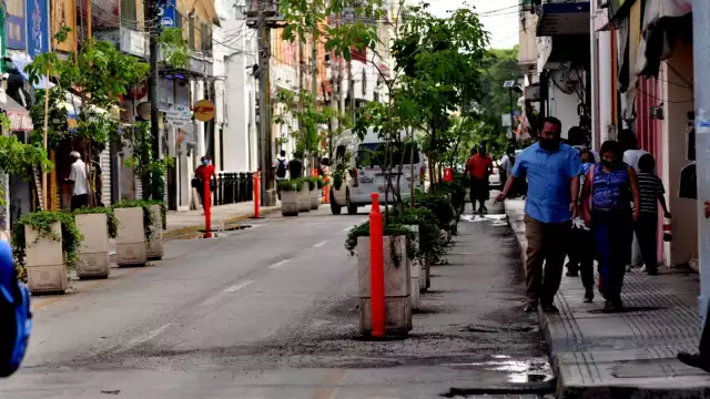 Entre las medidas que se implementaron en el Plan de Movilidad fue colocar maceteros y reubicar paraderos