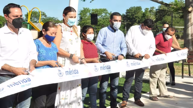 También se inauguró el nuevo parque principal de esta comisaría ubicada al Norte de Mérida