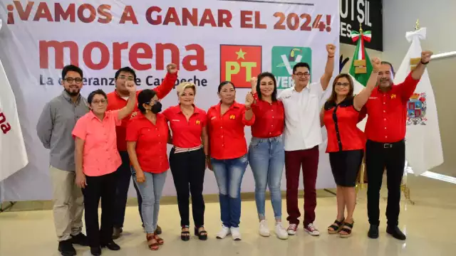 Morena se une al Partido Verde y del Trabajo en Campeche para las elecciones de 2024