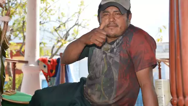 Proyecta llegar a su casa el 12 de diciembre con la imagen de la Virgen Morena que carga en su biciclo desde la Ciudad de México. (