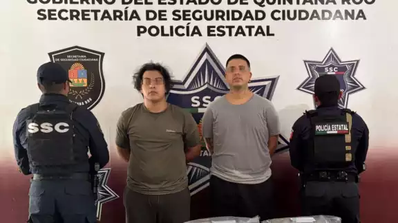 Ambos intentaron huir, pero fueron interceptados sobre la Avenida Nichupté