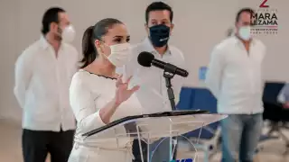 La alcaldesa presentó su segundo informe con un discurso en el que nunca se indicaron las obras hechas por el ayuntamiento Foto: Facebook Mara Lezama