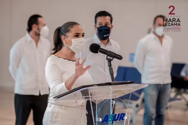 La alcaldesa presentó su segundo informe con un discurso en el que nunca se indicaron las obras hechas por el ayuntamiento Foto: Facebook Mara Lezama