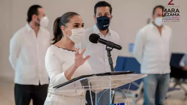 La alcaldesa presentó su segundo informe con un discurso en el que nunca se indicaron las obras hechas por el ayuntamiento Foto: Facebook Mara Lezama