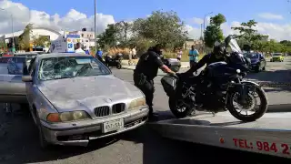 Las unidades fueron llevadas al corralón de la ciudad