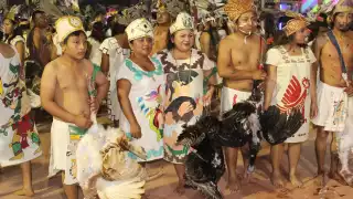 Kotz kal tso o "degollación de los pavos" forma parte de un baile tradicional maya que se realiza en Dzitás, Yucatán