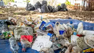 Buzos extraen más de 100 kilos de basura de un cenote en Valladolid
