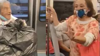 El video se viralizó rápidamente debido a que la señora no dejaba en paz a la abuelita en el Metro de la CDMX