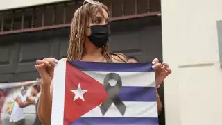 Esta es la cuarta movilización en Mérida en apoyo a la lucha de los cubanos en la isla