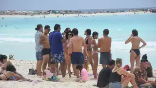 Playas llenas en Cancún